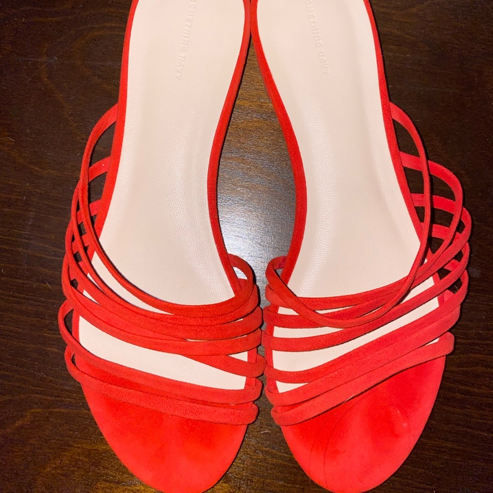 7.5W Red Strappy Sandal